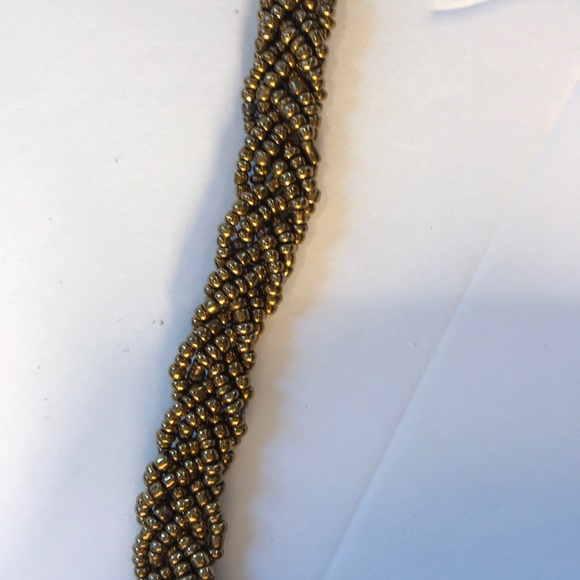 NWT Copper Brown Satin Beaded Bag & Beaded strap - Picture 5 of 8